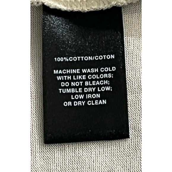 New Lafayette 148 New York 100% Cotton Beige Long Sleeve Tee-Shirt Top - Picture 5 of 5